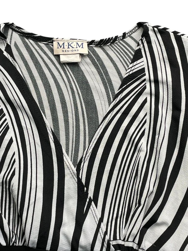 detail view, MKM Design Zebra Print Belted Asymmetric Top, vintage Y2K second hand piece, image 4