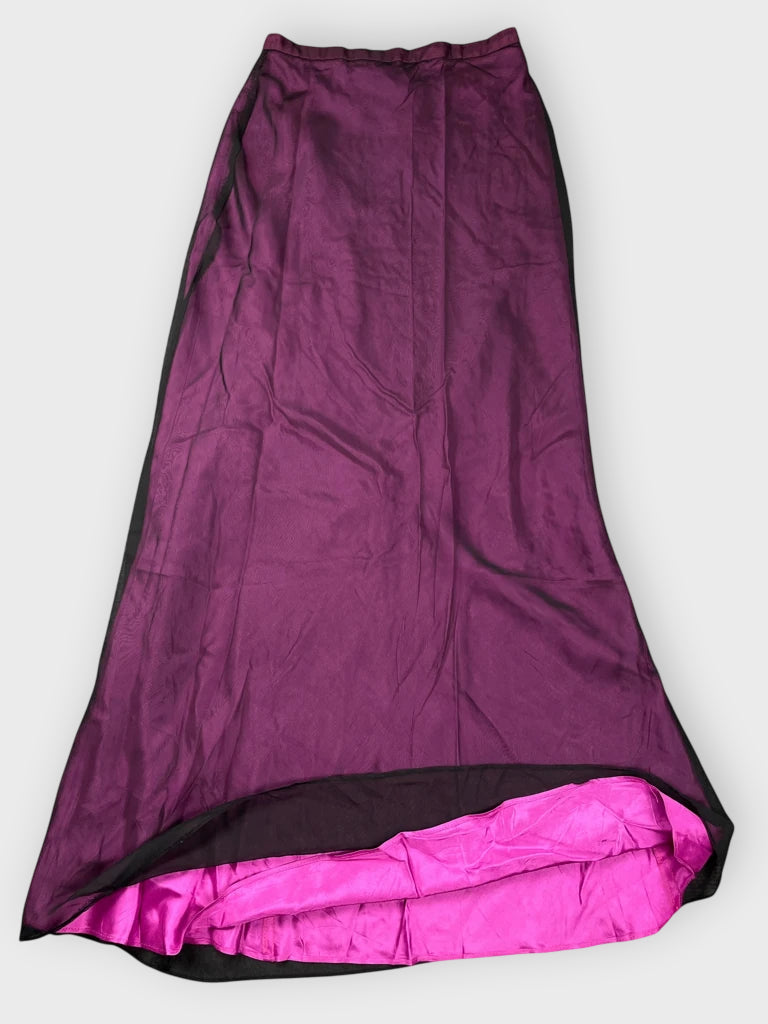 back view, Blondie Mites Purple Maxi Skirt, vintage Y2K second hand piece