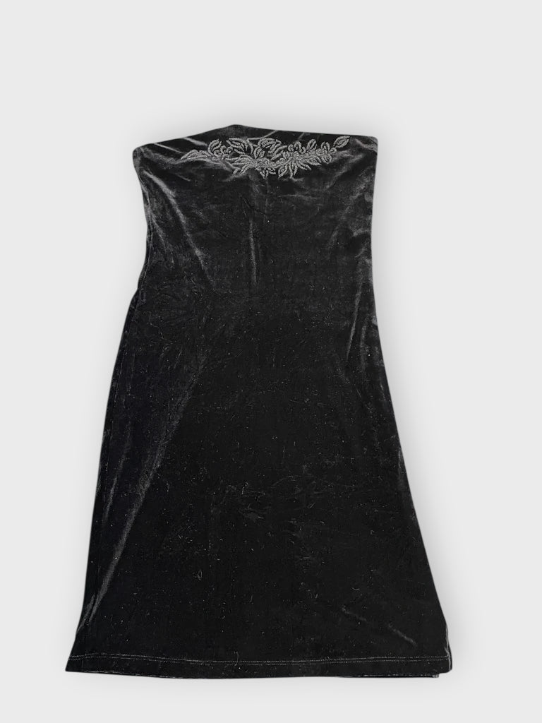 front view, Dan Seltion Velvet Tube Mini Dress, vintage Y2K second hand piece