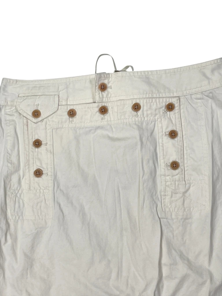 detail view, Polo Ralph Lauren Nautical Button Beige Skirt, vintage Y2K second hand piece, image 4