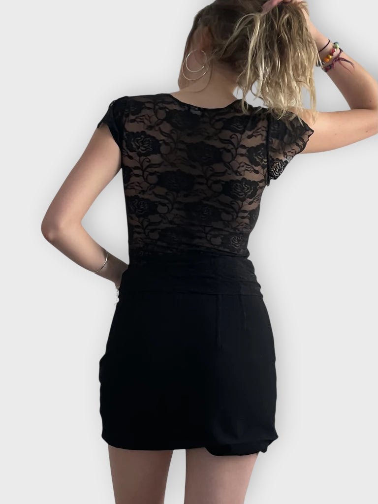 dark romance – mesh floral top (L)