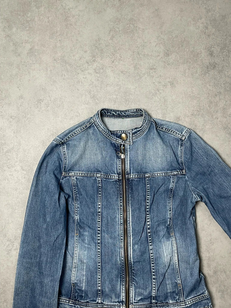 detail view, Jeans Jacket, vintage Y2K second hand piece, image 4
