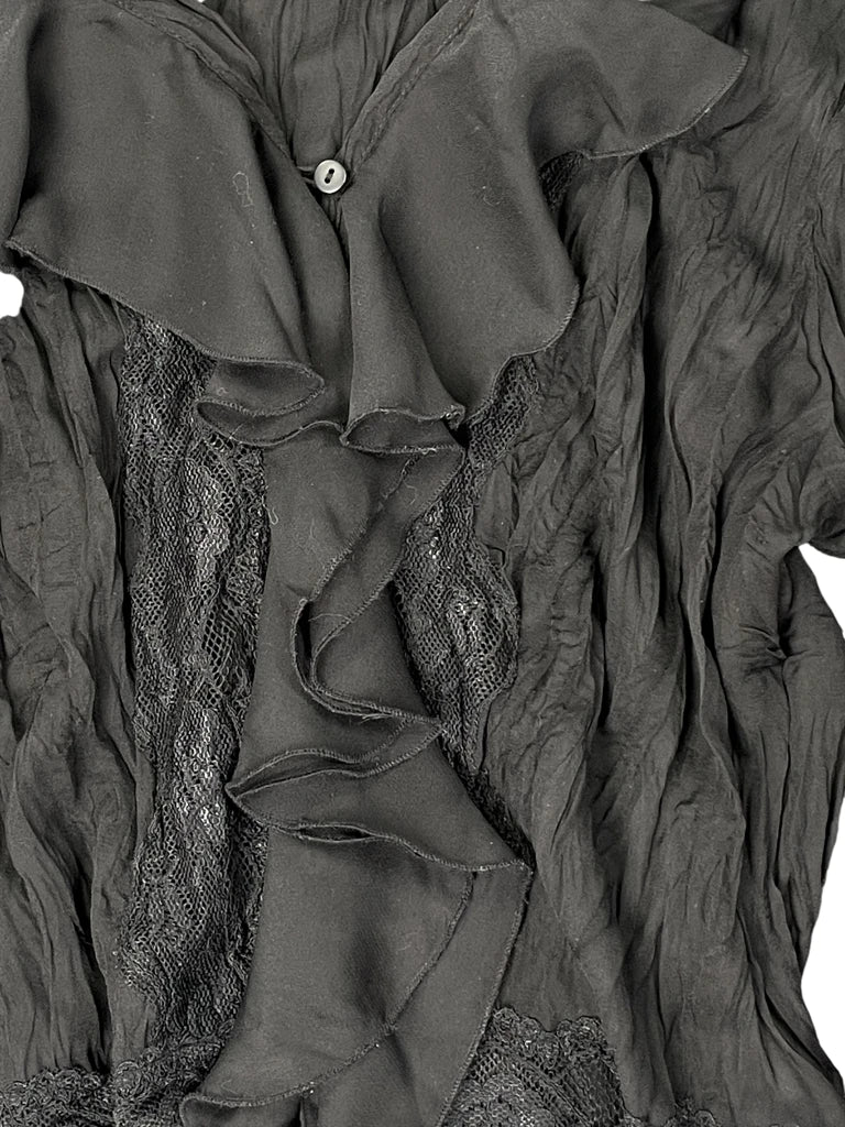 detail view, Allison Taylor Chic Black Vintage Dress Top, vintage Y2K second hand piece, image 6