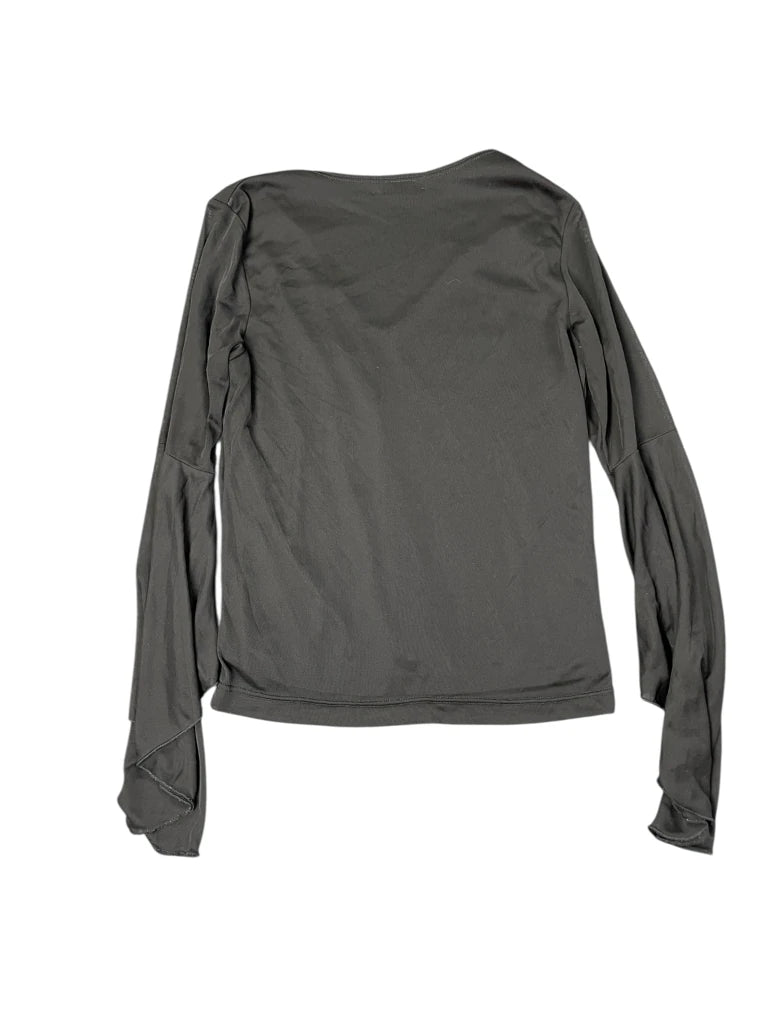 back view, ENT Black V-Cut Top, vintage Y2K second hand piece