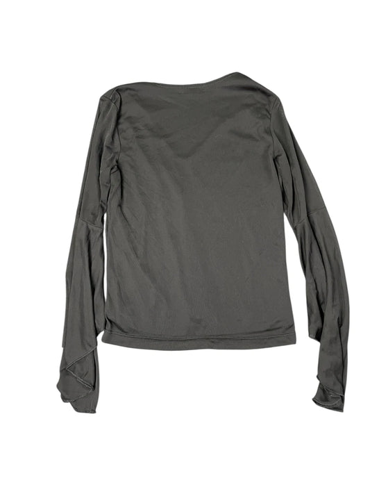 back view, ENT Black V-Cut Top, vintage Y2K second hand piece