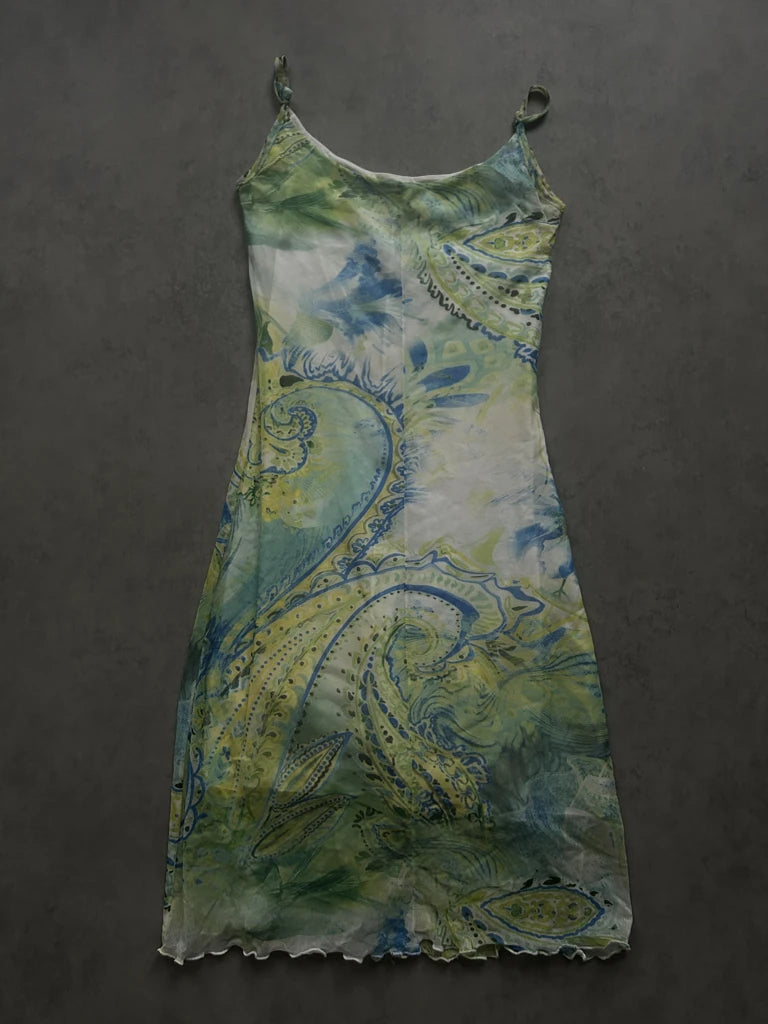detail view, Long Summer Dress, vintage Y2K second hand piece, image 7