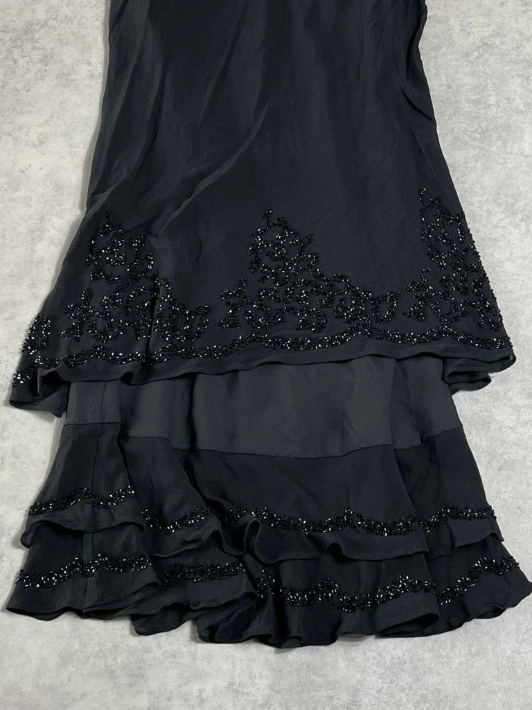 detail view, Jones New York Dress black dress with paillettes, vintage Y2K second hand piece, image 4