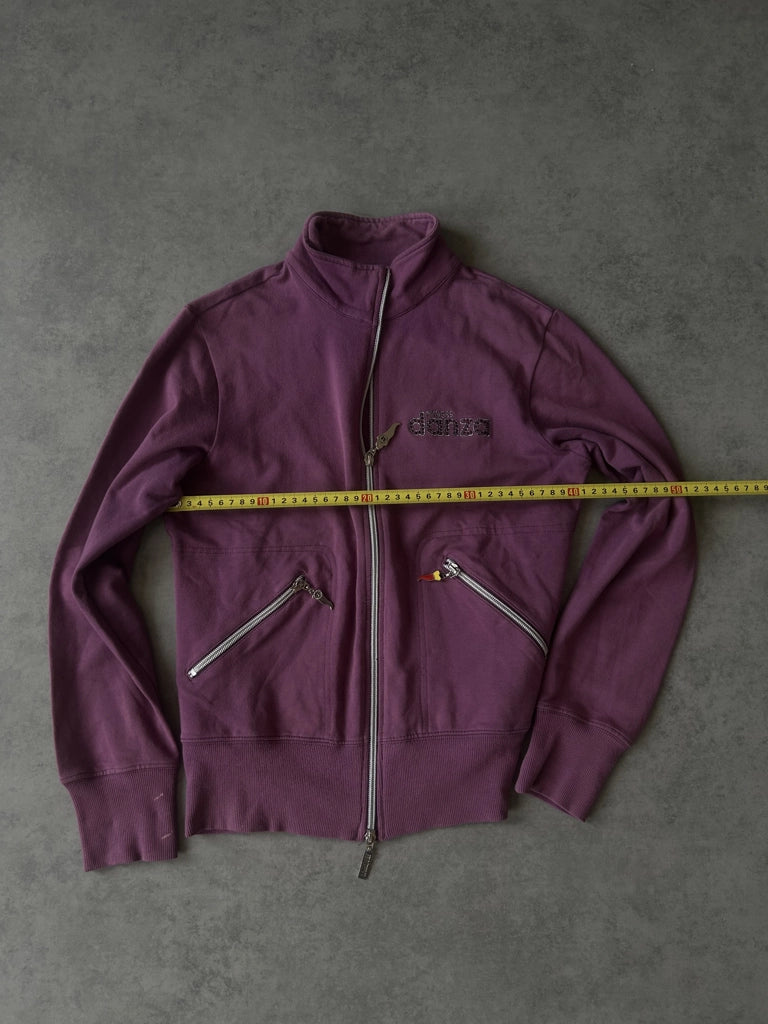 detail view, Danza Y2K Purple Zip-Up Jacket Set, vintage Y2K second hand piece, image 10