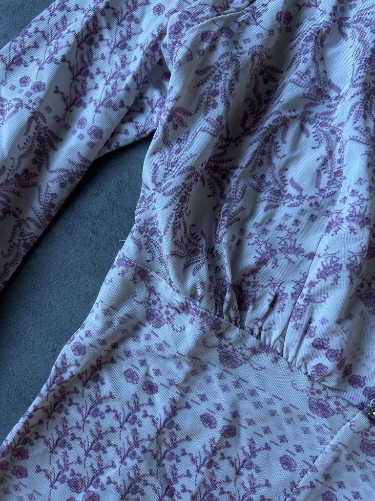 detail view, Motivi Y2K Pink Sleeve Top, vintage Y2K second hand piece, image 4