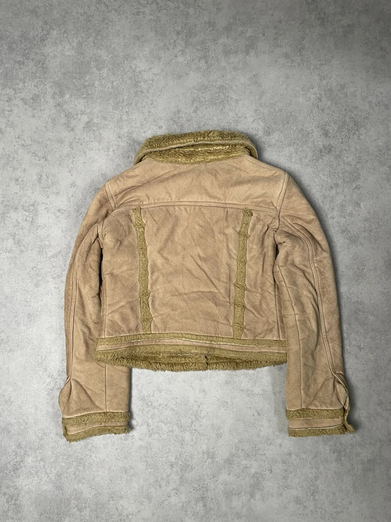 detail view, Fur Jacket, vintage Y2K second hand piece, image 5