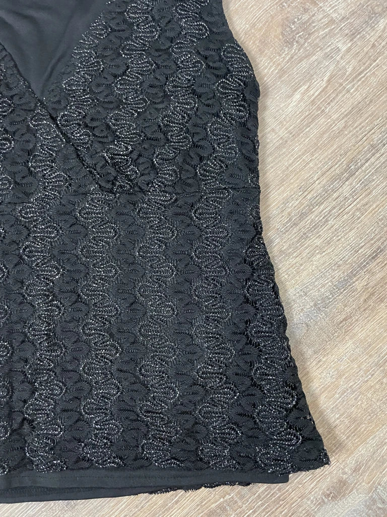 detail view, AB Studio Glitter Top, vintage Y2K second hand piece