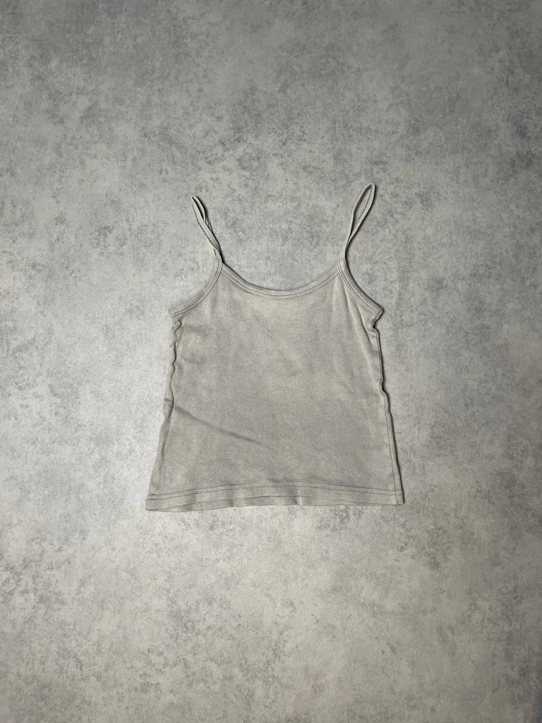 detail view, Grey Tank Top, vintage Y2K second hand piece, image 5