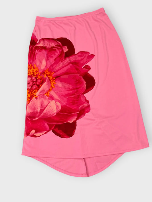 front view, Express Peony Bloom Statement Skirt, vintage Y2K second hand piece