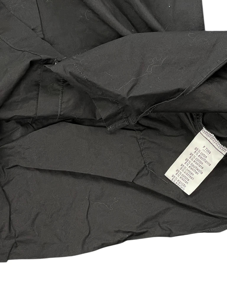 detail view, Lacoste Black Cotton Button-Up Shirt, vintage Y2K second hand piece