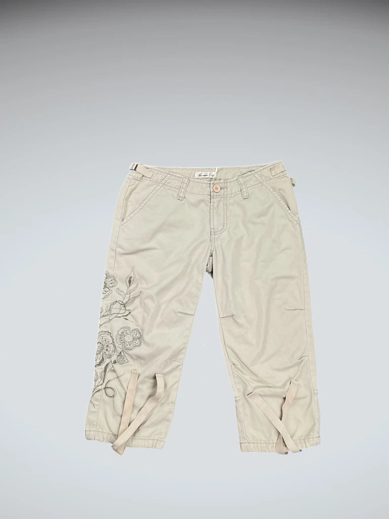front view, American Rag Beige Utility Pants, vintage Y2K second hand piece