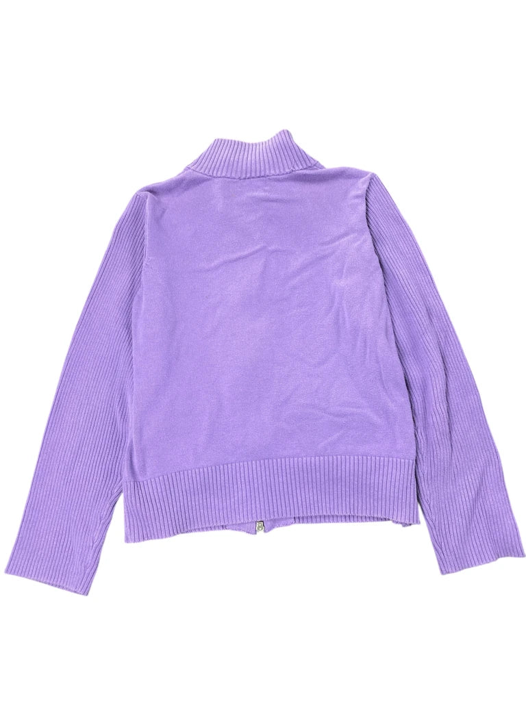 detail view, Raffaela Purple Zip Sweater, vintage Y2K second hand piece, image 4