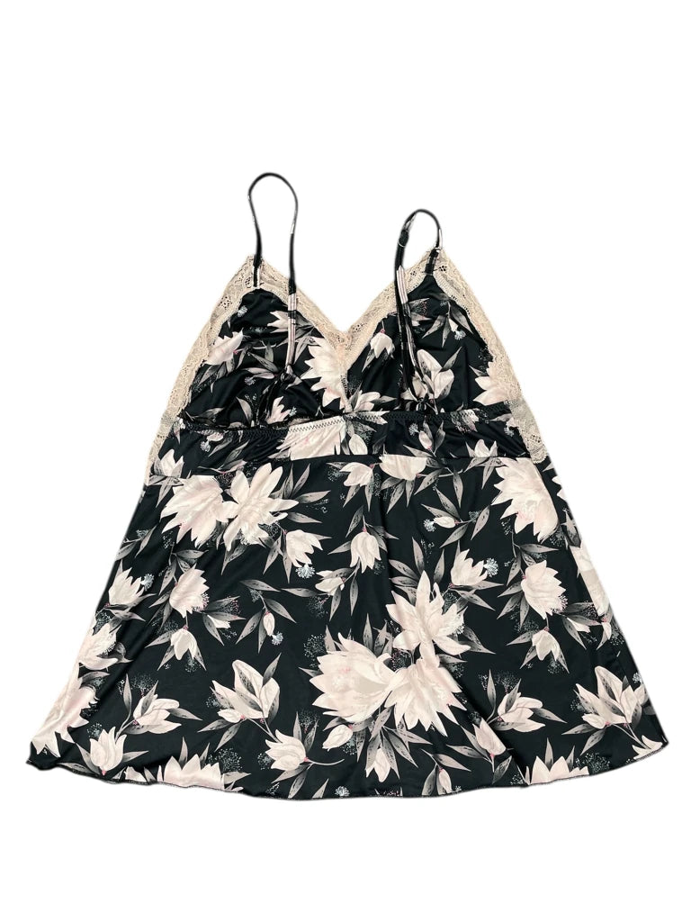 back view, La Vie en Rose Pink Floral Dessous Top, vintage Y2K second hand piece