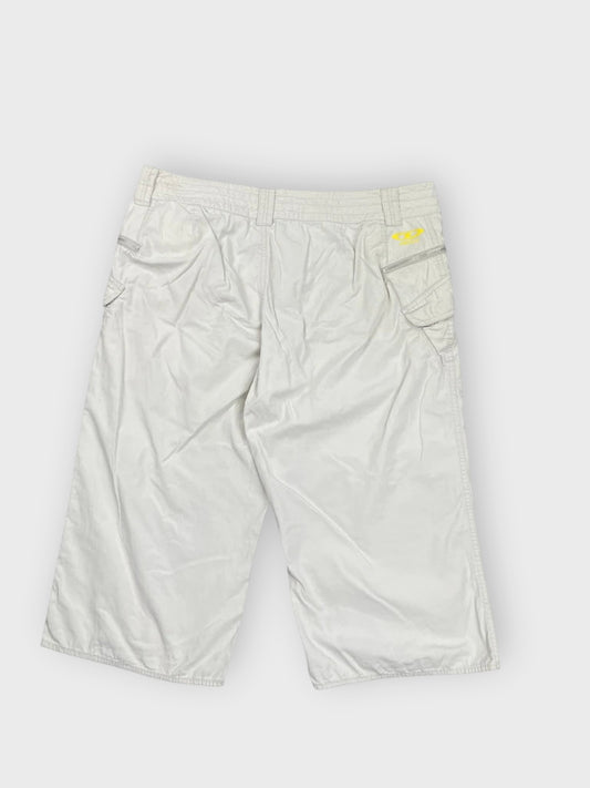 back view, DKNY Active Light Grey Zip Shorts, vintage Y2K second hand piece