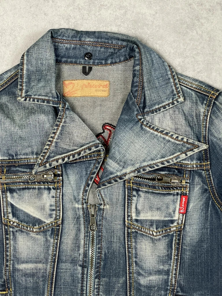 detail view, Phard Jeans Jacket, vintage Y2K second hand piece