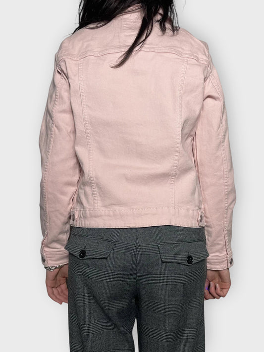back view, Clockhouse Clock House Pink Jeans Jacket, vintage Y2K second hand piece