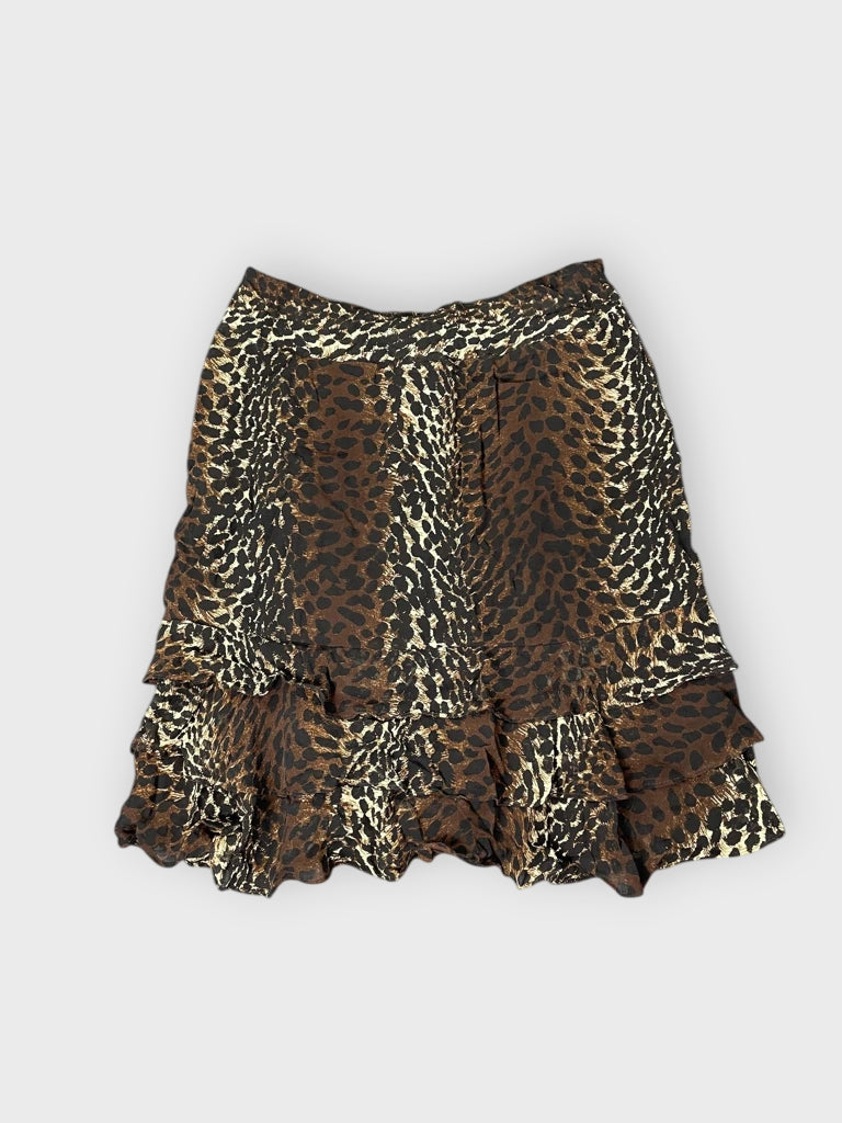 back view, Dark Rebel Cross Velvet Mini Skirt, vintage Y2K second hand piece