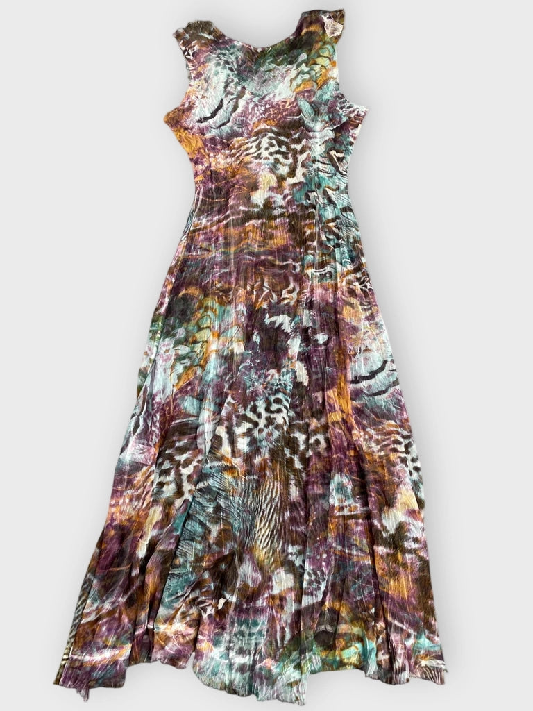 back view, Komarov Boho Turquoise Maxi Top, vintage Y2K second hand piece