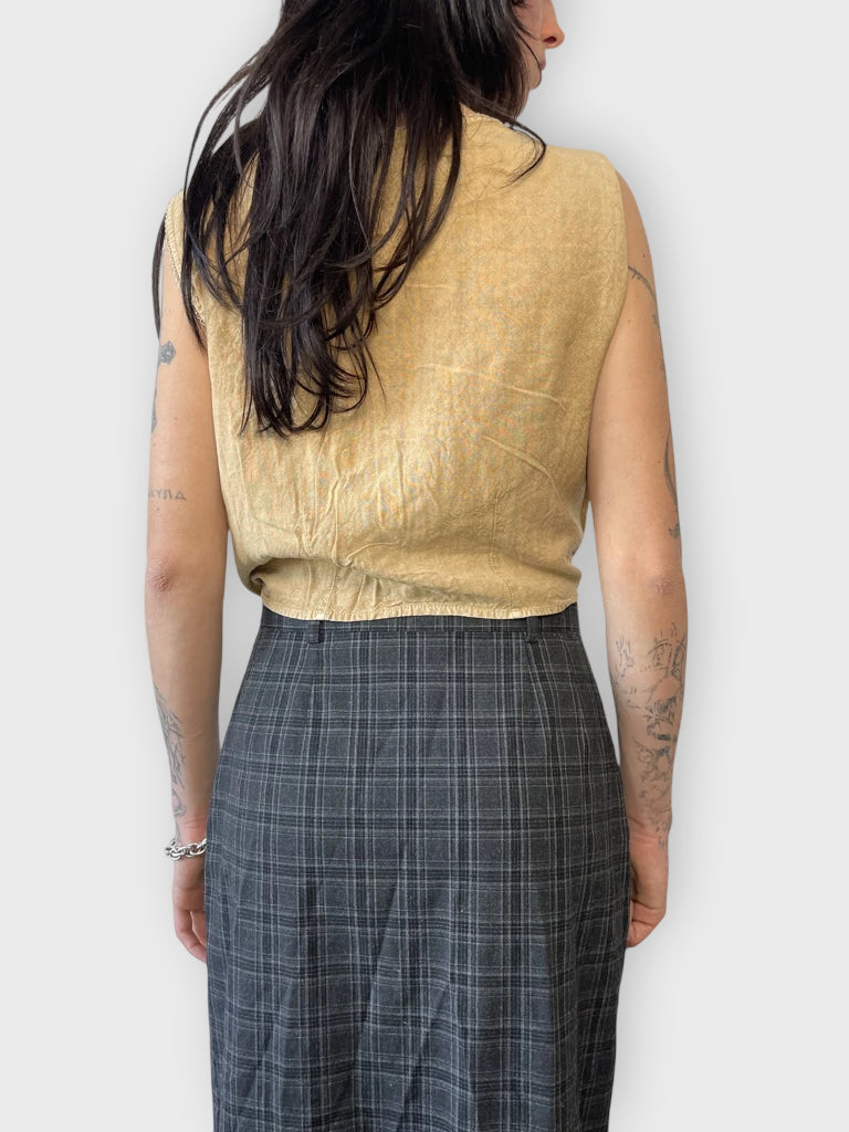 back view, Beige Top, vintage Y2K second hand piece