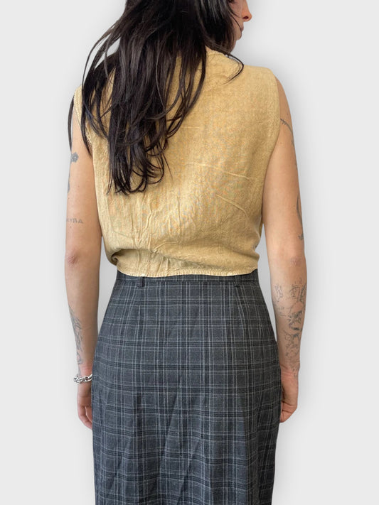 back view, Beige Top, vintage Y2K second hand piece
