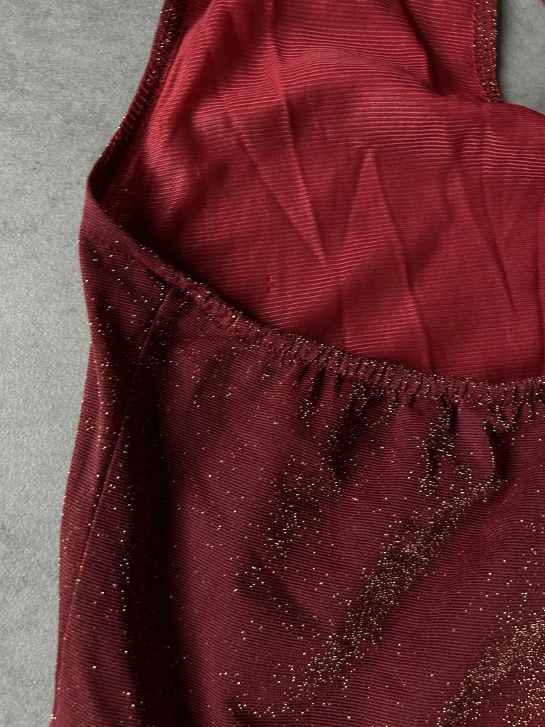 detail view, Long Glittery Dress, vintage Y2K second hand piece, image 4