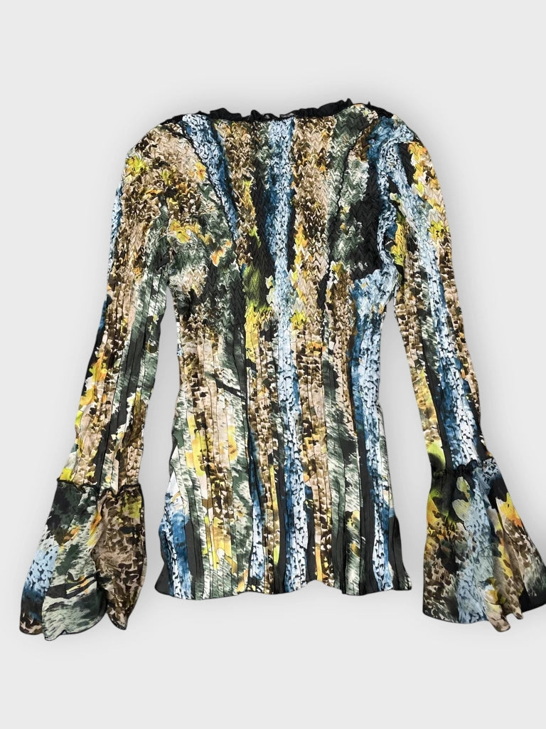back view, Alberto Makalli Colorful Dress Top, vintage Y2K second hand piece