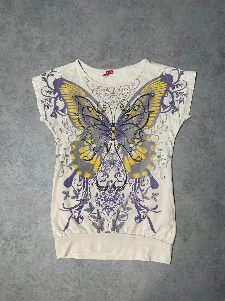 detail view, Kids Way Butterfly T-Shirt, vintage Y2K second hand piece, image 6