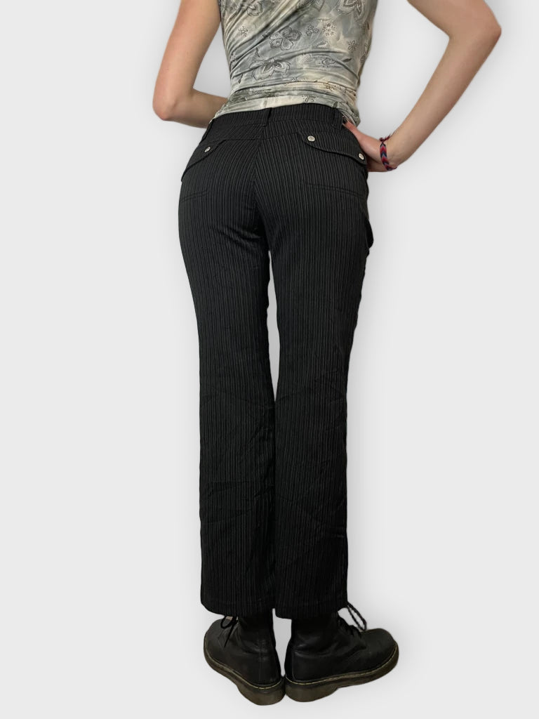 back view, R. Jeans Striped Pants, vintage Y2K second hand piece