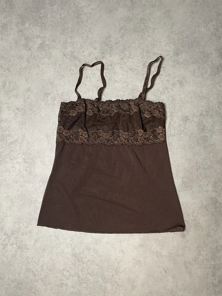detail view, Seethrough Tank Top, vintage Y2K second hand piece, image 6