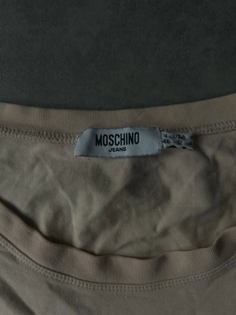 detail view, Moschino Long Sleeve Top, vintage Y2K second hand piece
