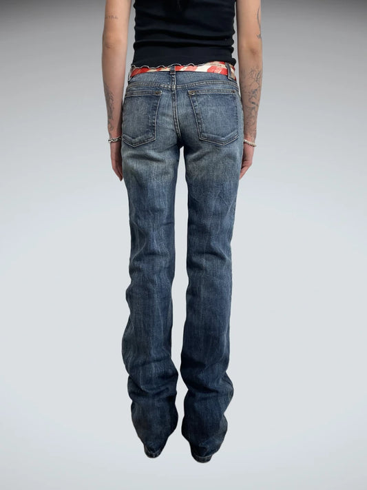 back view, versace jeans, vintage Y2K second hand piece