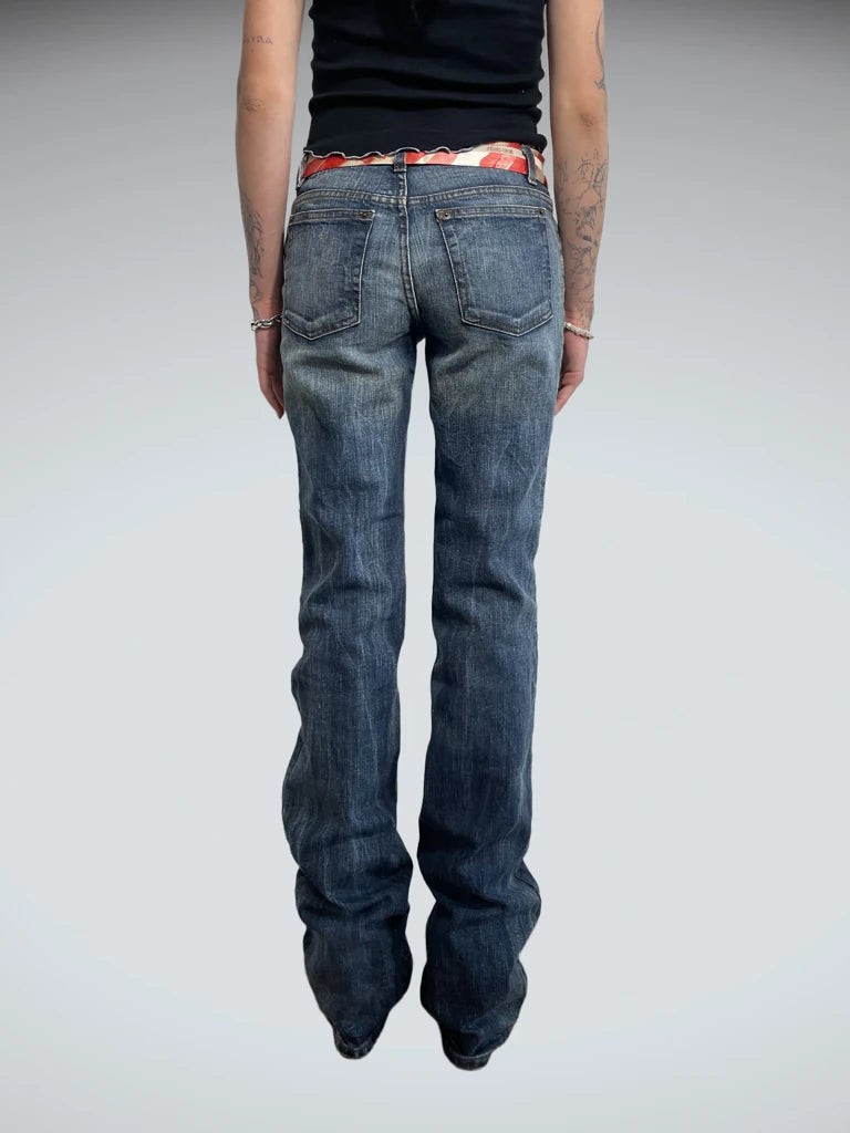 back view, versace jeans, vintage Y2K second hand piece