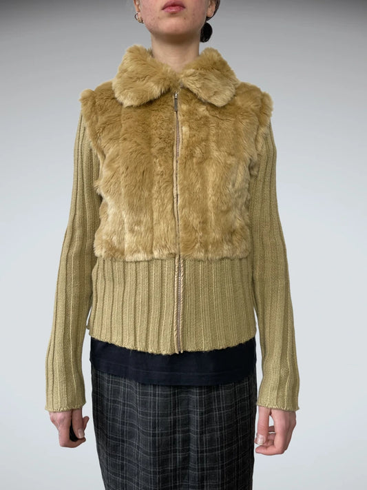 front view, Capri Fur Jumper, vintage Y2K second hand piece