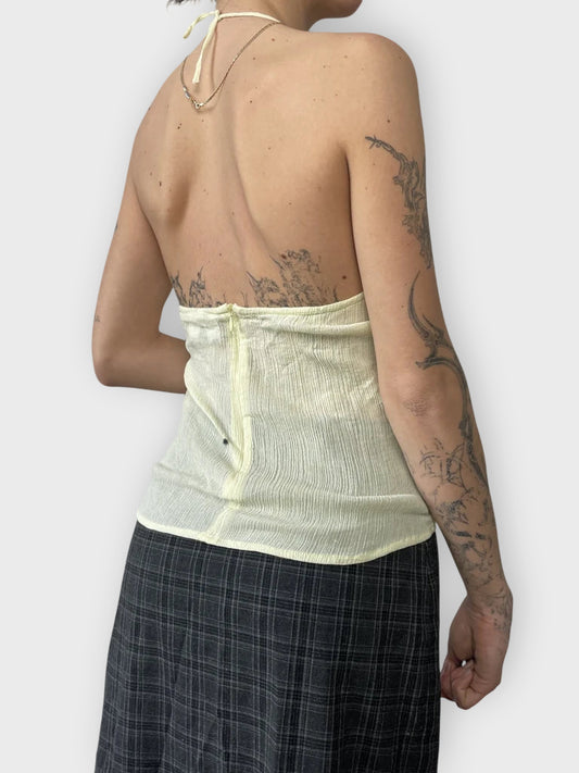 back view, Beach Knit and Cotton Top, vintage Y2K second hand piece