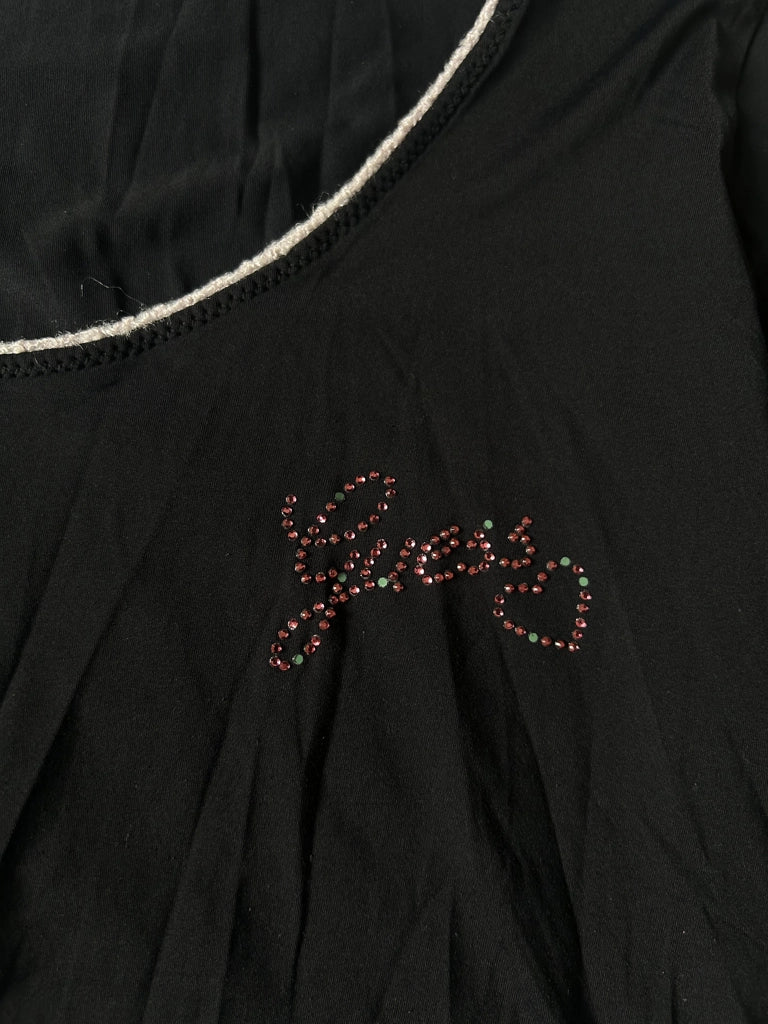 detail view, Guess (Lingerie) Y2K Long Sleeve Lingerie Top, vintage Y2K second hand piece, image 5