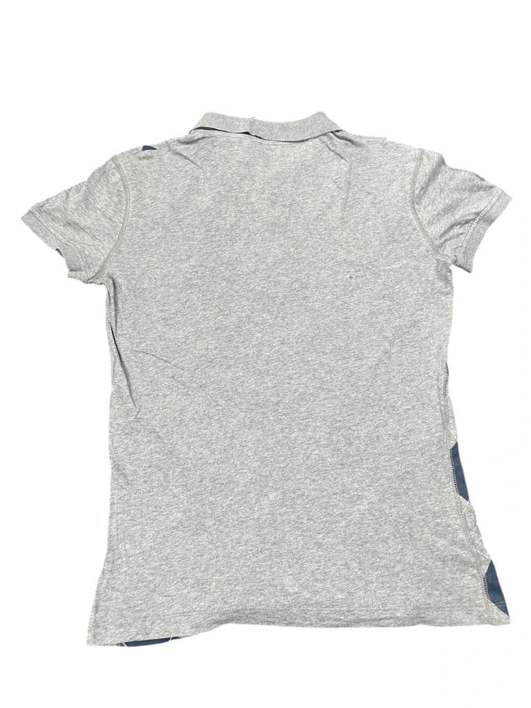 back view, D&G Grey Navy Argyle Polo Shirt, vintage Y2K second hand piece