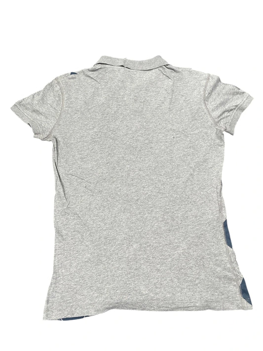 back view, D&G Grey Navy Argyle Polo Shirt, vintage Y2K second hand piece