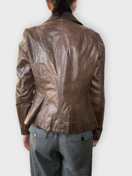 back view, Blends Leather Jacket, vintage Y2K second hand piece