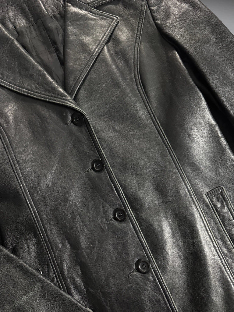 detail view, Cherokee Brown Faux Fur Neck Jacket, vintage Y2K second hand piece