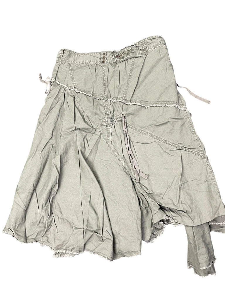 back view, Squeez Jeans Khaki Utility Midi Skirt, vintage Y2K second hand piece
