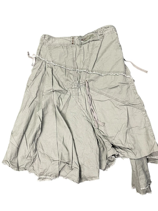 back view, Squeez Jeans Khaki Utility Midi Skirt, vintage Y2K second hand piece
