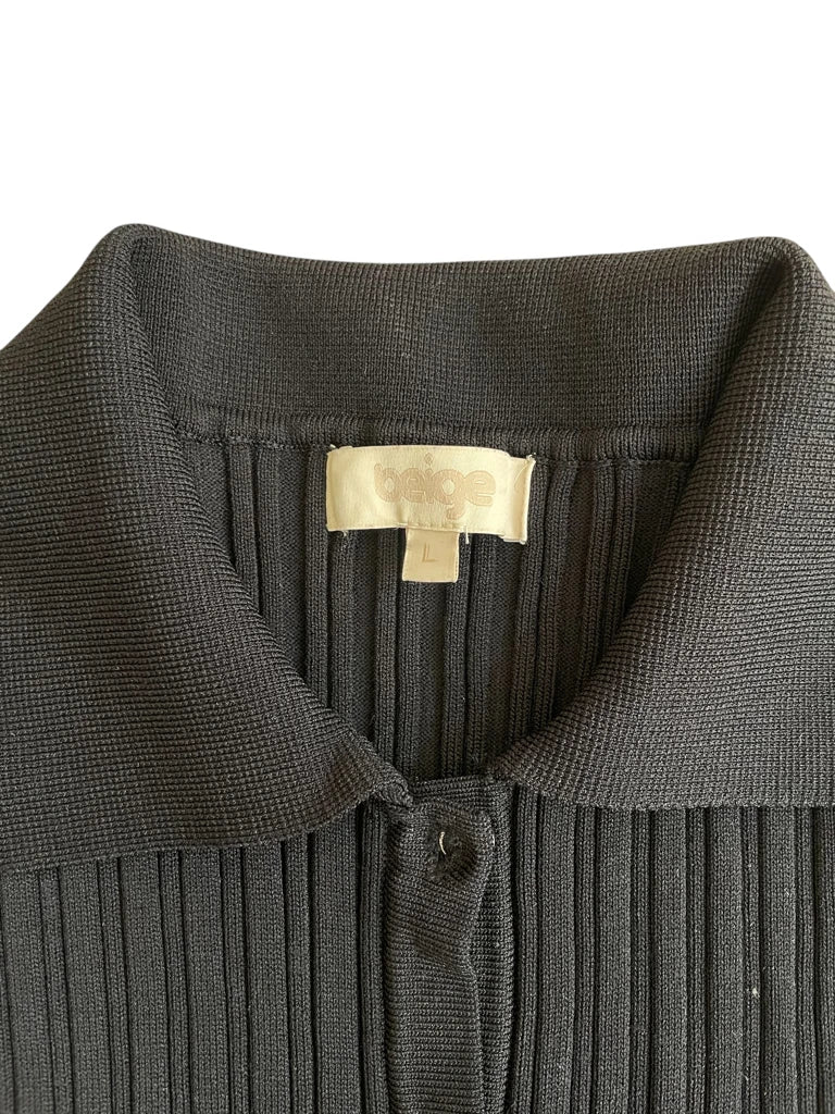 detail view, Beige dark Lines – slim fit knitwear, vintage Y2K second hand piece, image 5