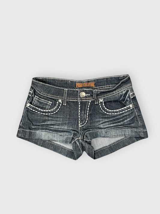 Free Culture Dark Wash Vintage Denim Hotpants (S)