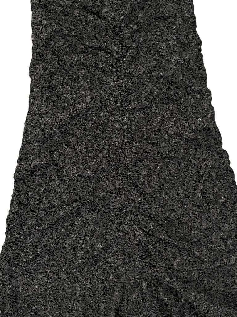 detail view, Guess Jeans Guess Bow-Front Satin Cocktail Dress in Black, vintage Y2K second hand piece, image 6