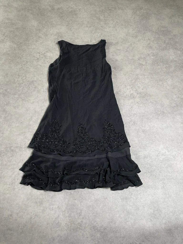 detail view, Jones New York Dress black dress with paillettes, vintage Y2K second hand piece, image 5