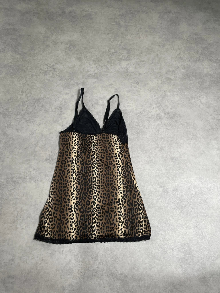detail view, jaguar print top, vintage Y2K second hand piece, image 5